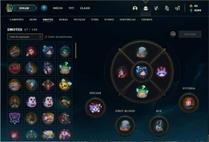 Conta ouro 4 com 106 Champs e 57 Skins - League of Legends LOL