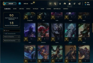 Bronze 4 com 60 Champs e 38 Skins ( Mais de 150 Jogos ) - League of Legends LOL