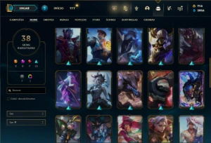 Bronze 4 com 60 Champs e 38 Skins ( Mais de 150 Jogos ) - League of Legends LOL