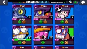 brawl star / 22.000 troféus / 135 nível xp / 51 brawlers - Brawl Stars