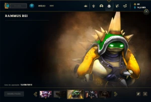 Unranked com TODOS os champs e 170 Skins + Rammus Rei - League of Legends LOL