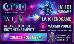 Task Bar Hero Up de conta, cube exp , runas, cash..