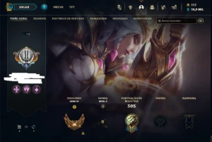 Conta com 4 skin Miticas e bordas de SKIN - League of Legends LOL