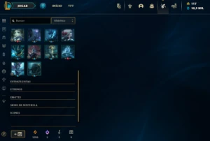 Conta com 4 skin Miticas e bordas de SKIN - League of Legends LOL