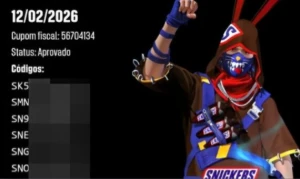 Codiguin Snickers Free Fire / Entrega Imediata!