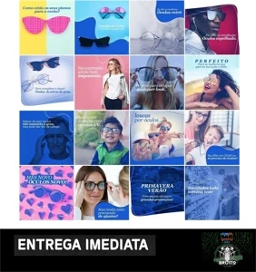 +120 Artes Prontas Editáveis Ótica Oftalmologista Psd - Serviços Digitais