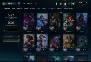 Unranked com TODOS os Champs e 202 Skins ( MONO ADC ) - League of Legends LOL