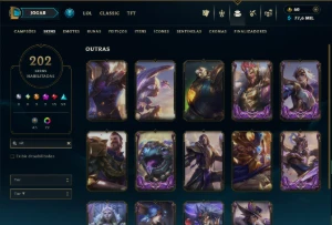 Unranked com TODOS os Champs e 202 Skins ( MONO ADC ) - League of Legends LOL