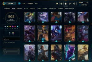 Unranked com TODOS os Champs e 202 Skins ( MONO ADC ) - League of Legends LOL