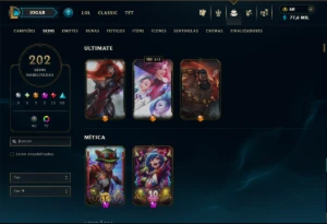 Unranked com TODOS os Champs e 202 Skins ( MONO ADC ) - League of Legends LOL