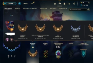 Prata 3 com TODOS os champs e 213 Skins ( MAIN SUP ) - League of Legends LOL