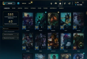 Prata 3 com TODOS os champs e 213 Skins ( MAIN SUP ) - League of Legends LOL