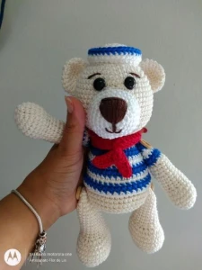 Ursinho Marinheiro da Artesanato Flor de Lis - Artesanato e Personalizados
