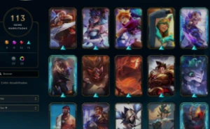 Conta Gold 1 Mais De 100 Skins ( 11 Lendarias) Ex Diamante - League of Legends LOL