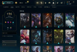 Fullacesso - Conta De 2012 - 126 Skins - Level 220 - 165 Cam - League of Legends LOL