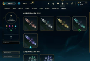 Diamante 4 com 31 Champs e 7 Skins + 2 Fragmentos - League of Legends LOL