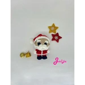 Papai Noel em Amigurumi 15 cm - Artesanato e Personalizados
