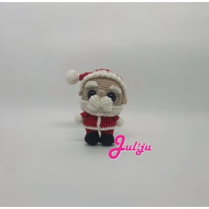Papai Noel em Amigurumi 15 cm - Artesanato e Personalizados