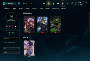 Diamante 4 com 45 Champs e 16 Skins + Rammus Rei (RARA) - League of Legends LOL