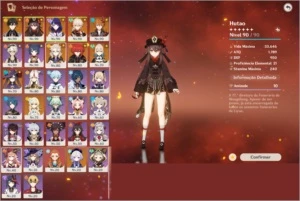 Conta Genshin com HuTao C1/Kazuha/Zhongli + Varios 5* - Genshin Impact