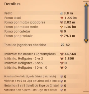 Albion Online conta 1.44bn Fama ( spec,craft e skins pagas)