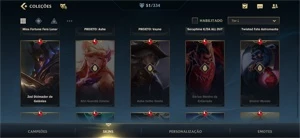 Vendo conta Wild Rift com 52 skins, 78 campeões e 25k de cri - League of Legends: Wild Rift LOL WR