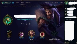 CONTA - 73 SKINS / BORDA DE PLATINA - League of Legends LOL