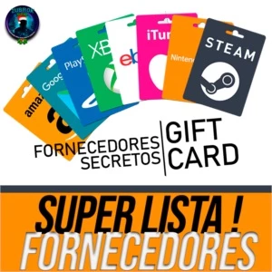 LISTA SECRETA TOP FORNECEDORES DE GIFT CARD - PROMOÇÃO !