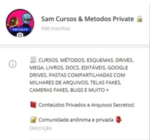 SAM CURSOS E METODOS GRUPO PRIVADO ! arquivos secretos etc - Cursos e Treinamentos