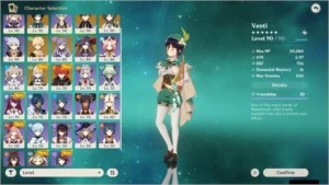 Conta Ar56 7 5* 27 Personagens 14268 Gemas - Genshin Impact