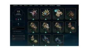 378 skins, 336 icones, elmo e bandeira chall. e muito mais - League of Legends LOL