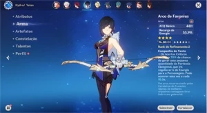 Conta AR 56 com Ganyu de Amos - Genshin Impact