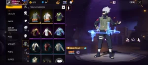 Conta ff barata com skins de Naruto - Free Fire