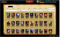 Conta League of Legends Platina 1 e 34 skins LOL