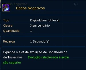 Item para liberar o DoneDevimon LA Omega - Digimon Masters Online DMO