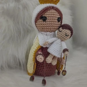 Santinha em crochê - Nossa Senhora do Carmo - Artesanato e Personalizados