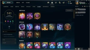 conta prata 2,152 skins +120champ - League of Legends LOL