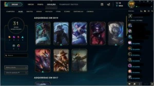 Conta Ouro IV - LV 89 - 87 champs e 31 skins - League of Legends LOL