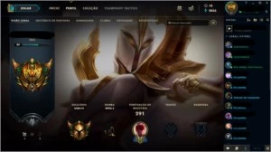 Conta Ouro IV - LV 89 - 87 champs e 31 skins - League of Legends LOL