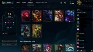 Conta Ouro IV - LV 89 - 87 champs e 31 skins - League of Legends LOL