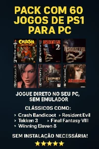 🎮 Pack Com 60 Jogos De Ps1 Para Pc – Pronto Pra Jogar! Exe