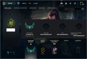 Conta Platina 4 com 31 Champs e 2 Skins - League of Legends LOL