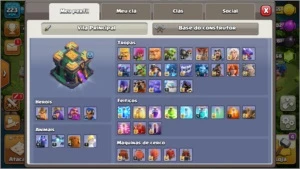 Clash of clans CV14, liga lendária, 5k trofeis, 700 gemas.