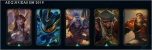 CONTA PLATINA 4, LVL 90, 5 SKINS TOPS E 2 CHROMAS - League of Legends LOL