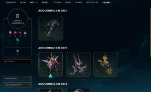 Conta LOL 165 Skins | Todos os Personagens 2024 - League of Legends