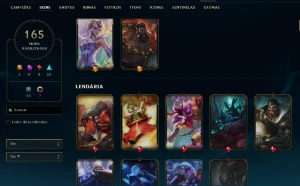 Conta LOL 165 Skins | Todos os Personagens 2024 - League of Legends