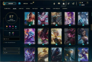 Unranked com 130 Champs e 87 Skins + 520k de Morgana - League of Legends LOL