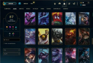 Unranked com 130 Champs e 87 Skins + 520k de Morgana - League of Legends LOL