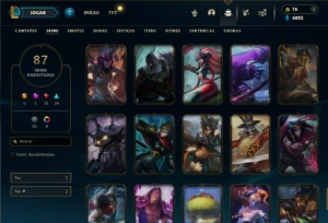 Unranked com 130 Champs e 87 Skins + 520k de Morgana - League of Legends LOL