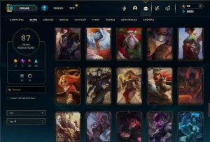 Unranked com 130 Champs e 87 Skins + 520k de Morgana - League of Legends LOL